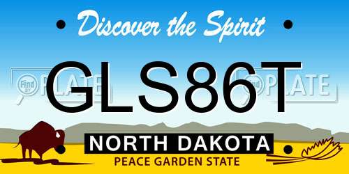 GLS86T North Dakota License Plate