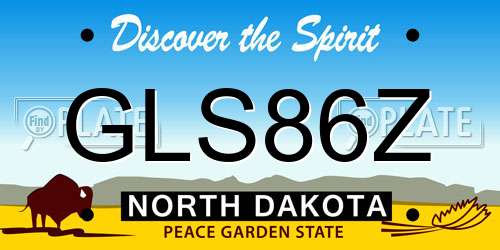 GLS86Z North Dakota License Plate