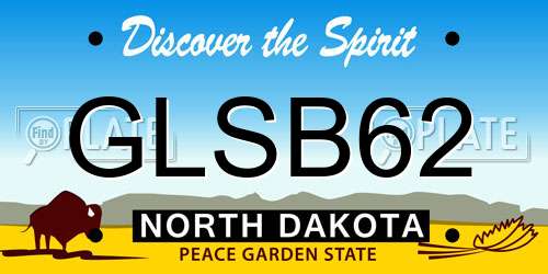 GLSB62 North Dakota License Plate