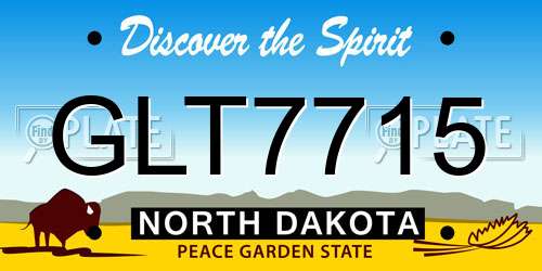 GLT7715 North Dakota License Plate