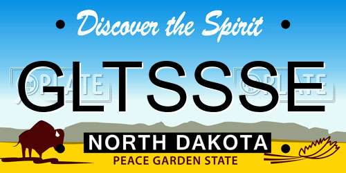 GLTSSSE North Dakota License Plate