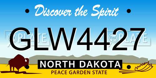 GLW4427 North Dakota License Plate