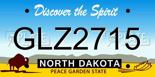 GLZ2715 North Dakota License Plate