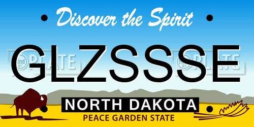 GLZSSSE North Dakota License Plate