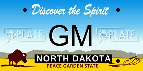 GM North Dakota License Plate
