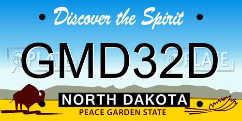 GMD32D North Dakota License Plate