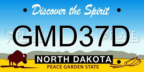 GMD37D North Dakota License Plate