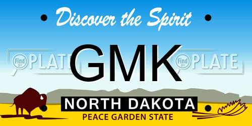 GMK North Dakota License Plate