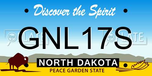 GNL17S North Dakota License Plate