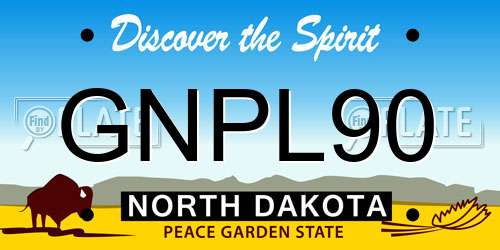 GNPL90 North Dakota License Plate