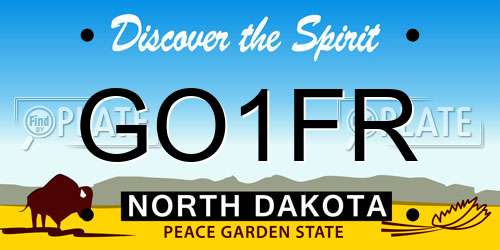 GO1FR North Dakota License Plate