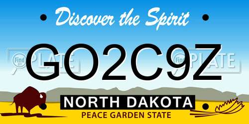 GO2C9Z North Dakota License Plate