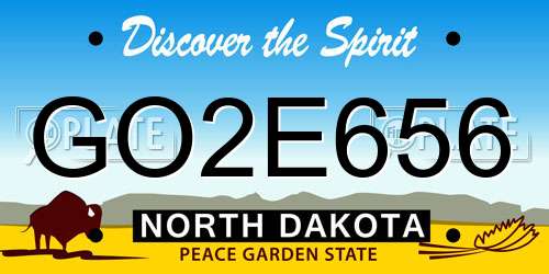 GO2E656 North Dakota License Plate