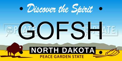 GOFSH North Dakota License Plate