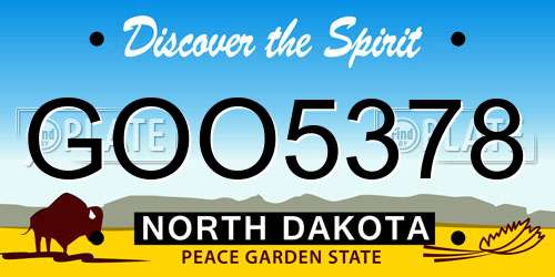 GOO5378 North Dakota License Plate