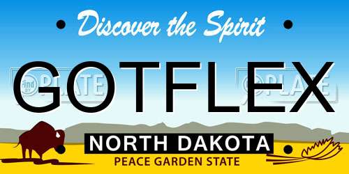 GOTFLEX North Dakota License Plate