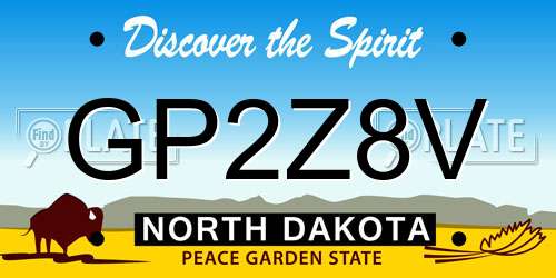 GP2Z8V North Dakota License Plate