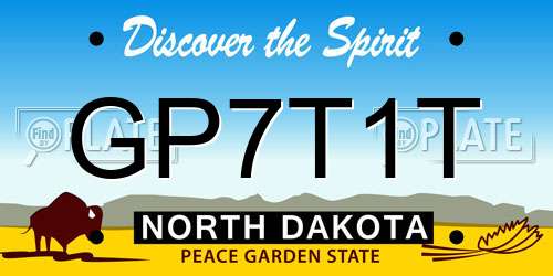 GP7T1T North Dakota License Plate