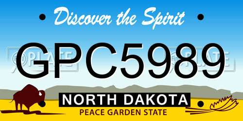 GPC5989 North Dakota License Plate