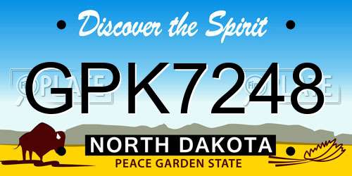 GPK7248 North Dakota License Plate