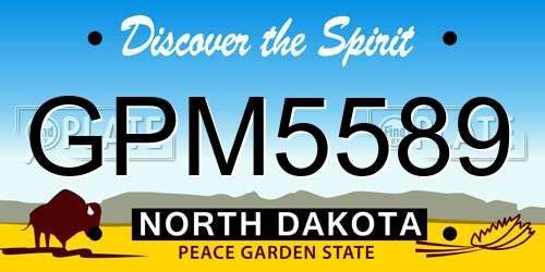 GPM5589 North Dakota License Plate