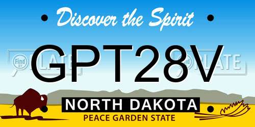 GPT28V North Dakota License Plate
