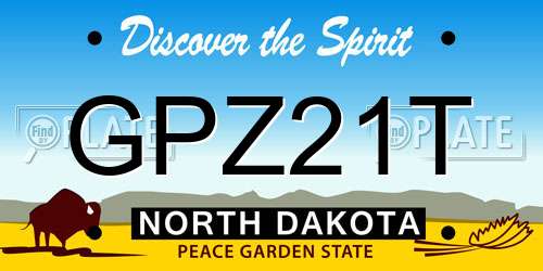 GPZ21T North Dakota License Plate