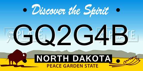 GQ2G4B North Dakota License Plate