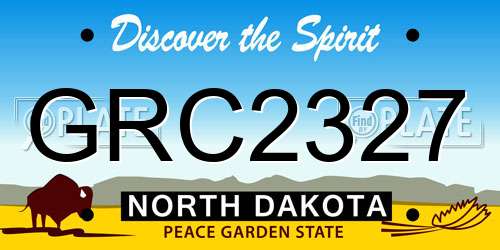 GRC2327 North Dakota License Plate