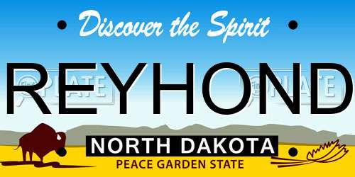GREYHONDA North Dakota License Plate