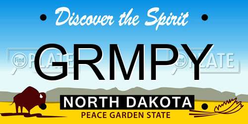 GRMPY North Dakota License Plate