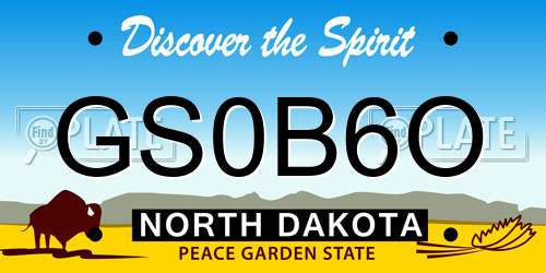 GS0B6O North Dakota License Plate
