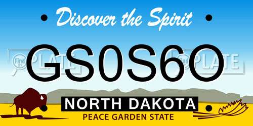 GS0S6O North Dakota License Plate