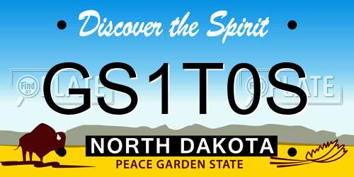 GS1T0S North Dakota License Plate
