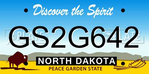 GS2G642 North Dakota License Plate