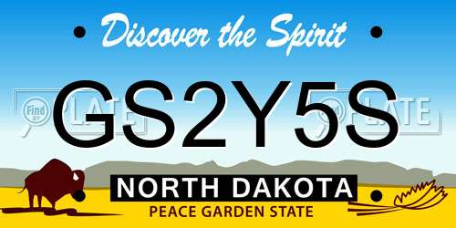GS2Y5S North Dakota License Plate