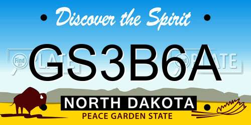 GS3B6A North Dakota License Plate