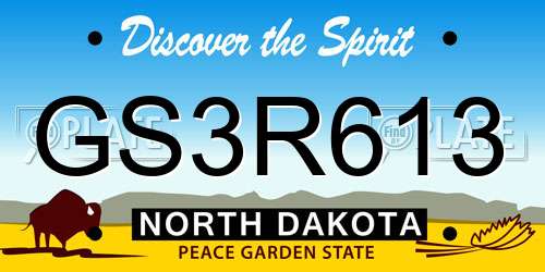 GS3R613 North Dakota License Plate