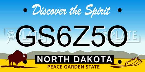 GS6Z5O North Dakota License Plate