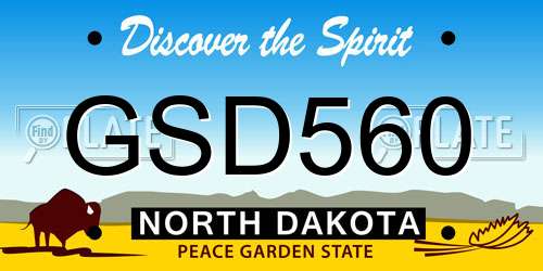 GSD560 North Dakota License Plate