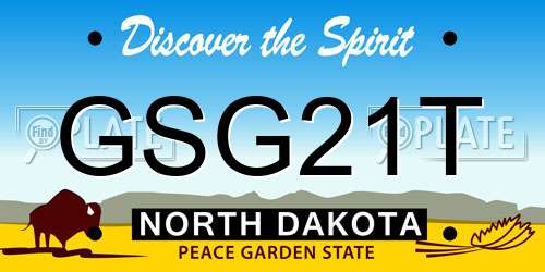 GSG21T North Dakota License Plate