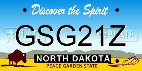 GSG21Z North Dakota License Plate