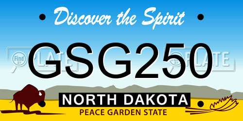 GSG250 North Dakota License Plate