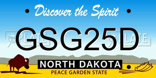 GSG25D North Dakota License Plate