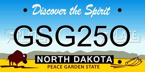GSG25O North Dakota License Plate
