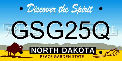 GSG25Q North Dakota License Plate