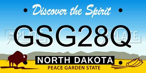 GSG28Q North Dakota License Plate