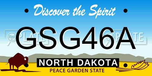 GSG46A North Dakota License Plate