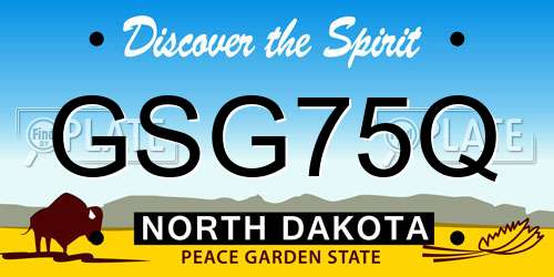 GSG75Q North Dakota License Plate