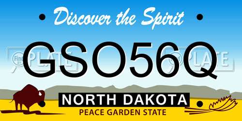 GSO56Q North Dakota License Plate